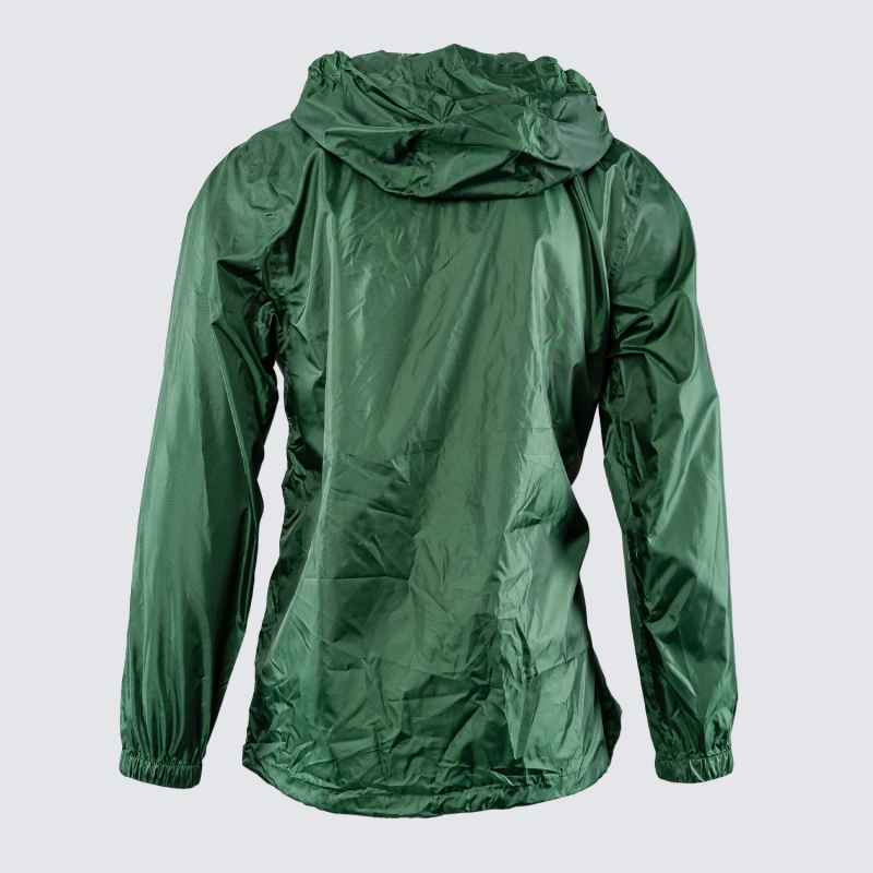 Adults Dark Green Packaway Rain Coat