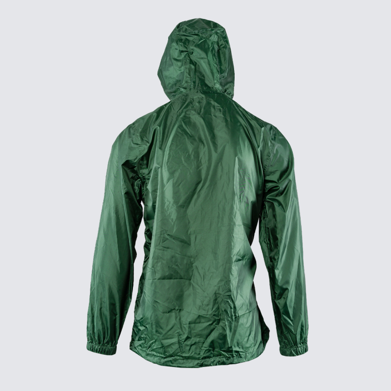 Adults Dark Green Packaway Rain Coat