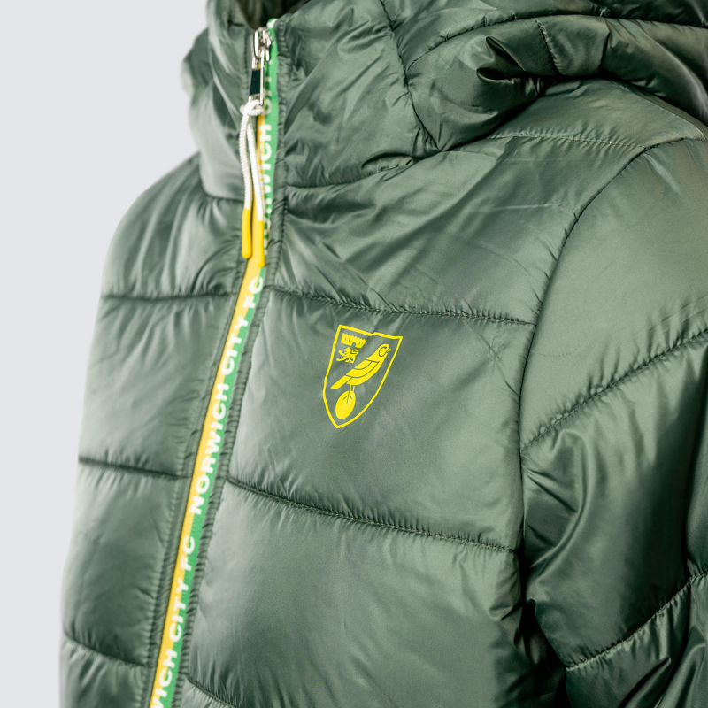 Womens Green Crest Quilted Jacket