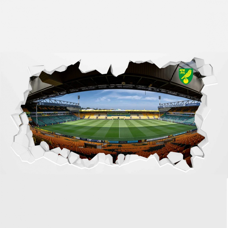 Norwich City FC - Carrow Road Stadium Broken Wall
