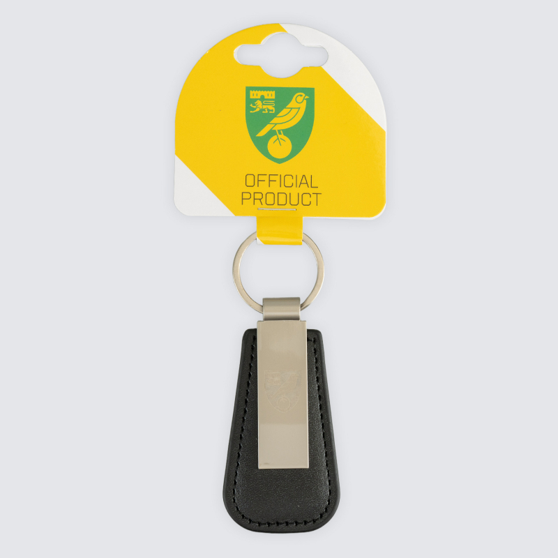 Lasered Leather Crest Keyring