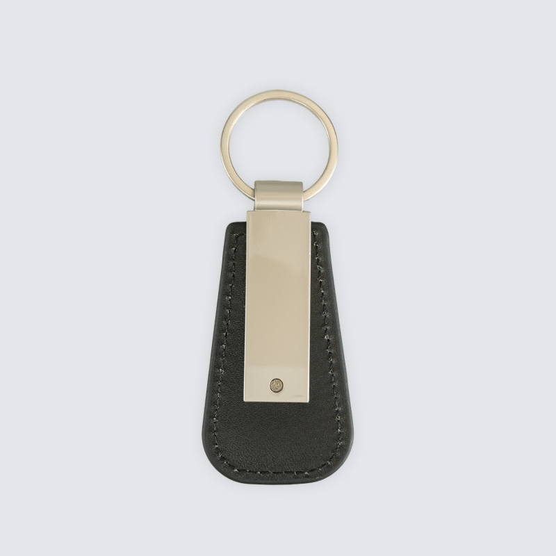 Lasered Leather Crest Keyring