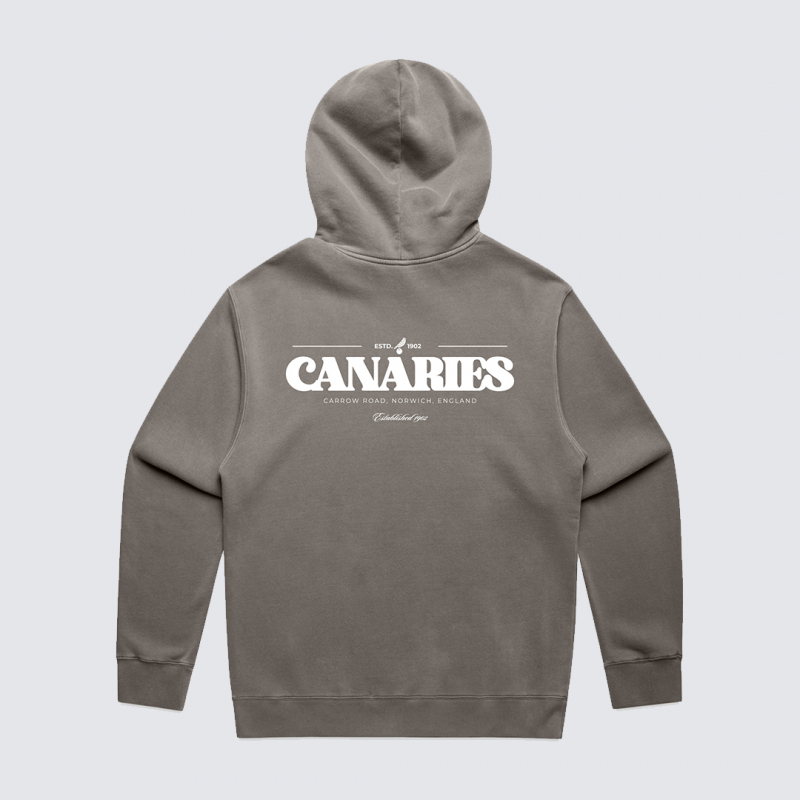 Norwich City Oversized Canaries Hoodie Grey