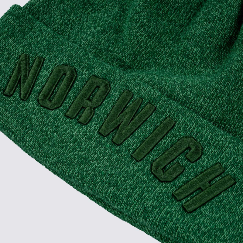 Norwich City Green Norwich Text Beanie