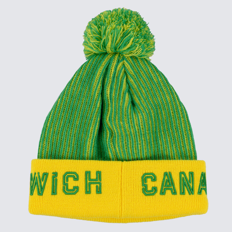 Norwich City Yellow Contrast Bobble Hat