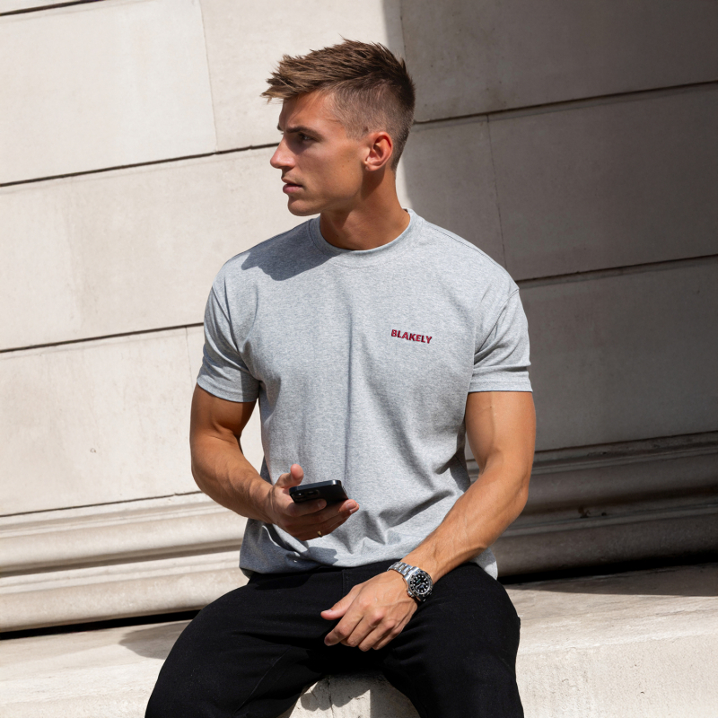Blakely Rhys Relaxed T-Shirt Marl Grey