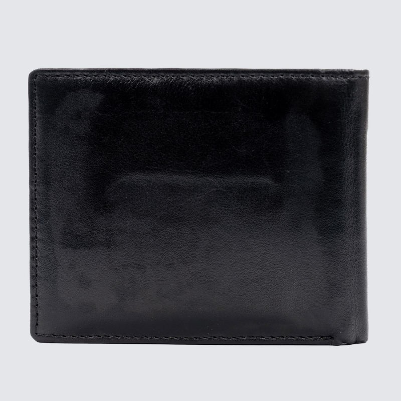 Black Coin Pouch Leather Wallet