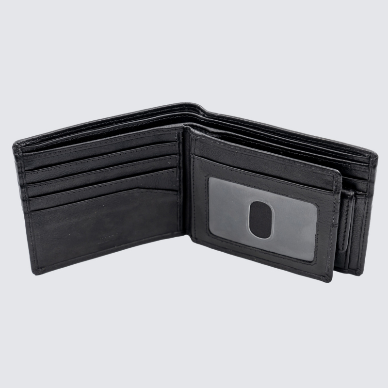 Black Coin Pouch Leather Wallet