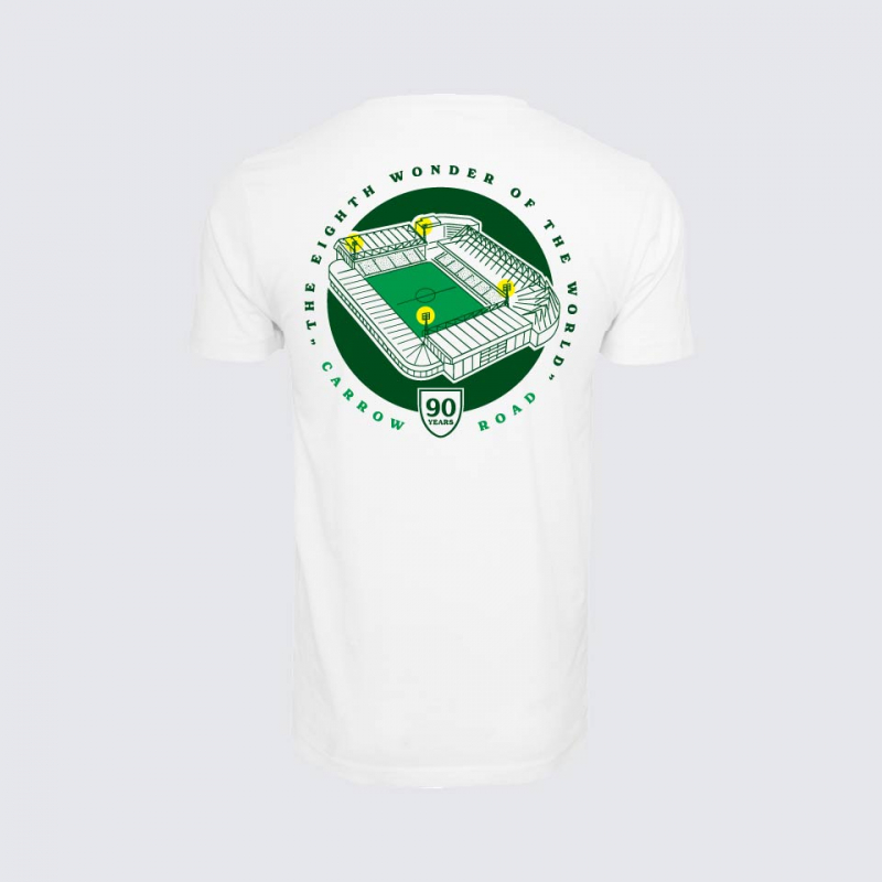 Norwich City 90 Years Carrow Road T-Shirt White