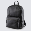 Real Black Leather Crest Backpack