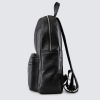 Real Black Leather Crest Backpack