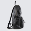 Real Black Leather Crest Backpack