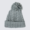 Grey Cable Knit Bobble
