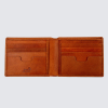 Tan Crest Leather Wallet & Key Ring Gift Set