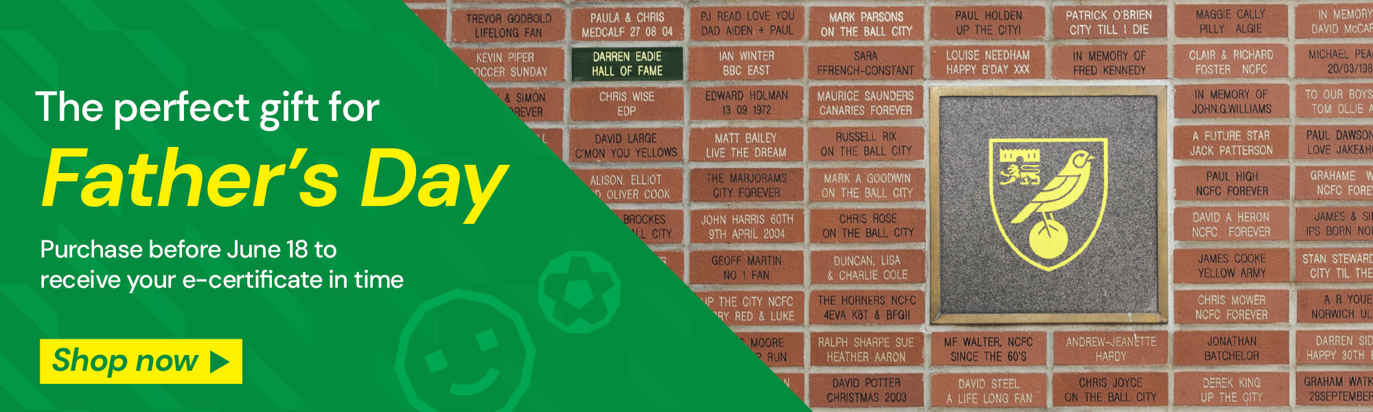 The perfect gift for Father's Day, Puchase before June 18 to receive your e-certificate in time