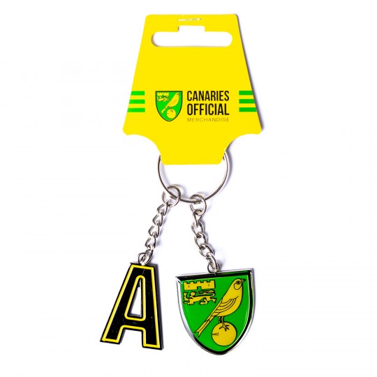 Yellow Inlay Letter Keyring
