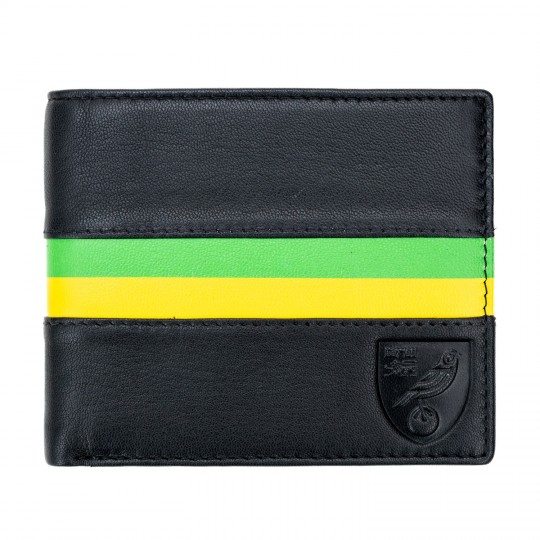 Stripe Crest Leather Wallet