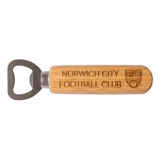 Norwich City Wooden Bottle Opener