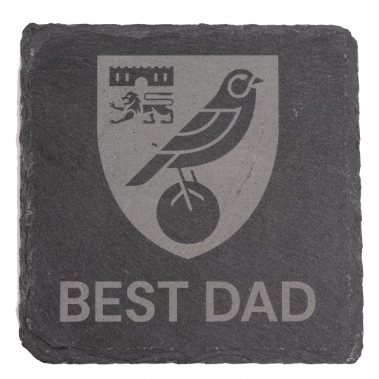 Slate Dad Crest Coaster