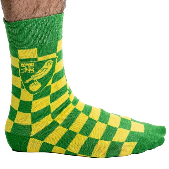 Green and Yellow Square Crest Socks 