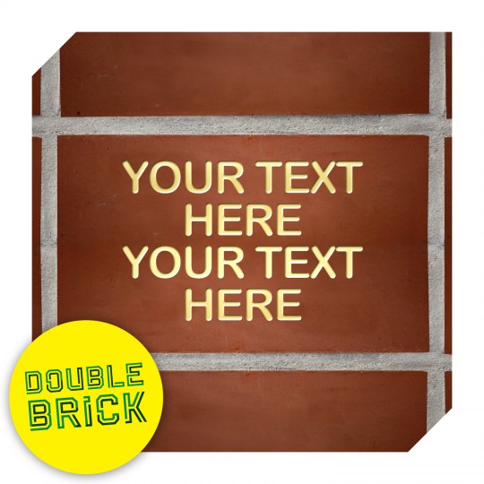 South Stand Double Brick - Gold Text