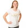 Ladies White Gold Foil T-Shirt