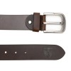 Brown Leather Crest Belt 