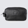 Real Leather Crest Wash Bag 