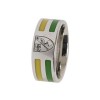 Yellow and Green Inlay Crest Ring
