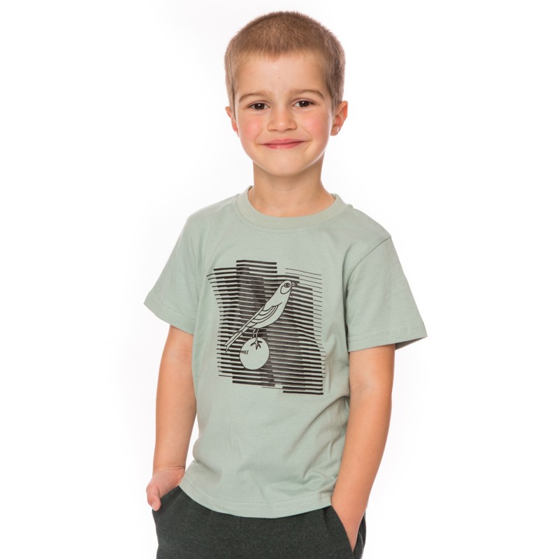 Kids Green Bird on Ball T-Shirt