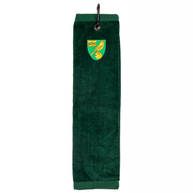 Tri-fold Golf Velour Towel Bottle Green