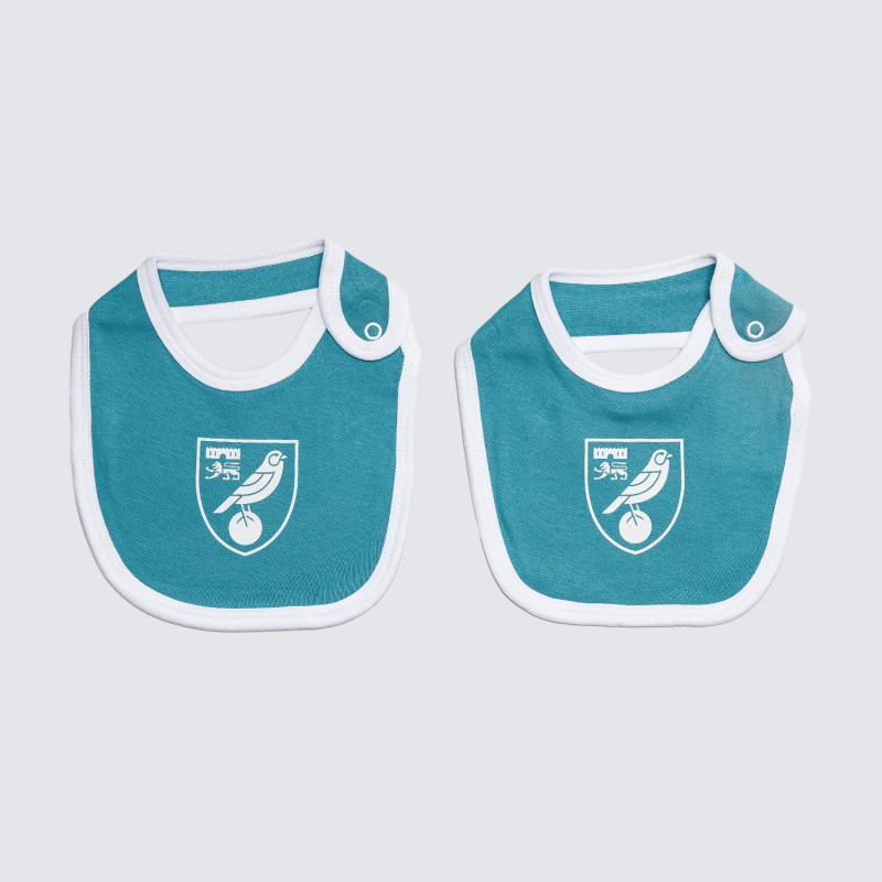2 Pack Teal Crest Bibs 2 Pack Teal Crest Bibs