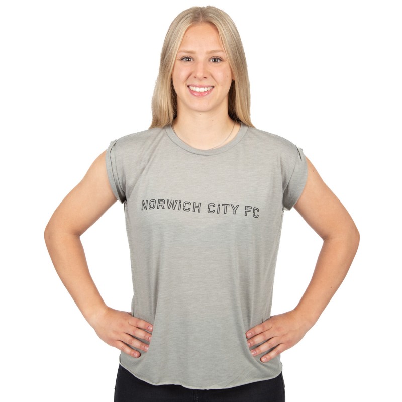 Womens Norwich City FC Stone T-Shirt Womens Norwich City FC Stone T-Shirt