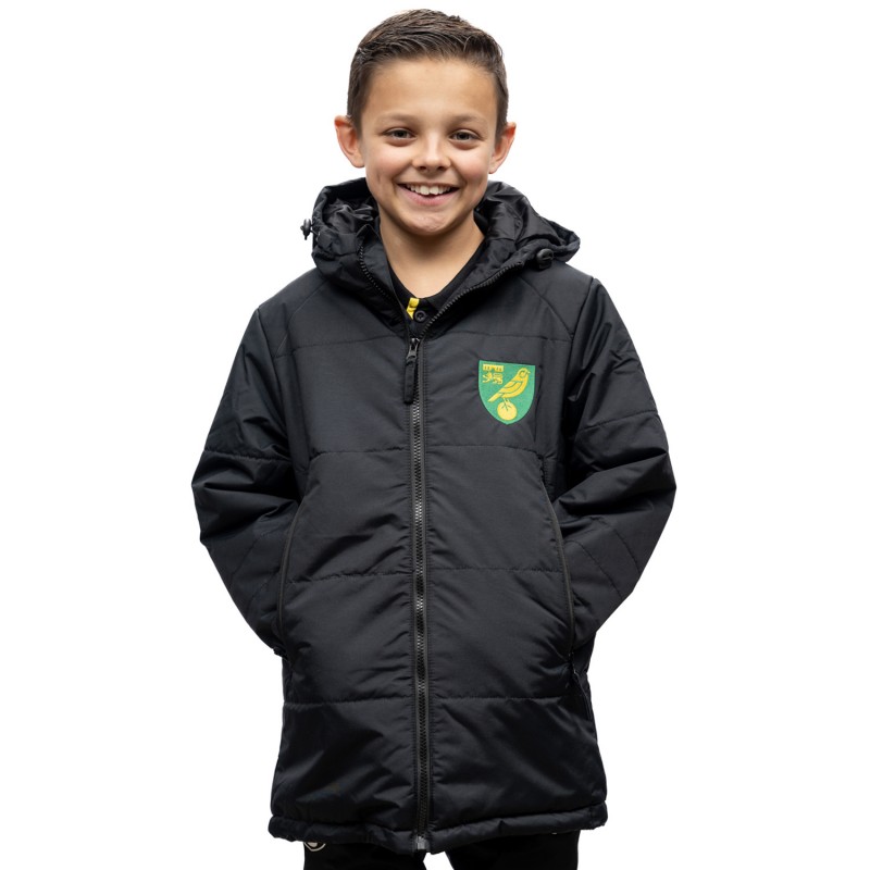Junior Black Padded Coat 