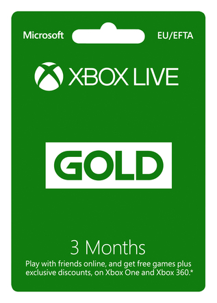 Microsoft Xbox Live Gold eGift 3MTH £17.99
