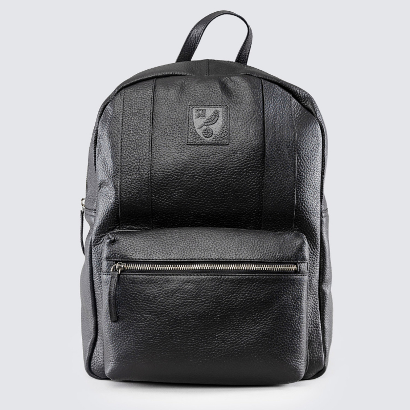 Real Black Leather Crest Backpack Real Black Leather Crest Backpack