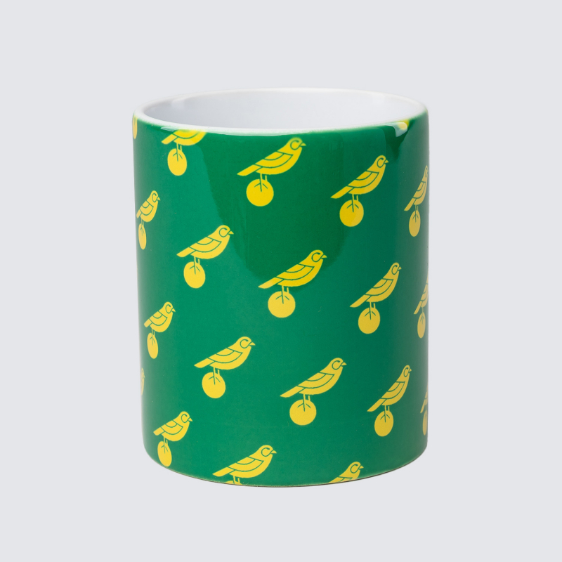 Repeat Canary on ball Mug  Repeat Canary on ball Mug
