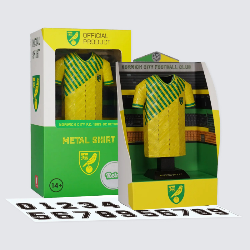 Norwich City 89-92 Retro Metal Home Shirt Norwich City 89-92 Retro Metal Home Shirt