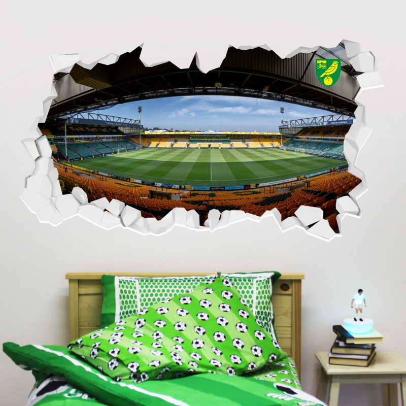 Norwich City FC - Carrow Road Stadium Broken Wall Norwich City FC - Carrow Road Stadium Broken Wall