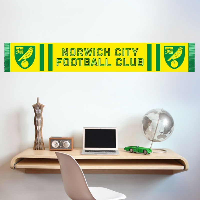 Norwich City FC - Bar Scarf Wall Sticker Norwich City FC - Bar Scarf Wall Sticker
