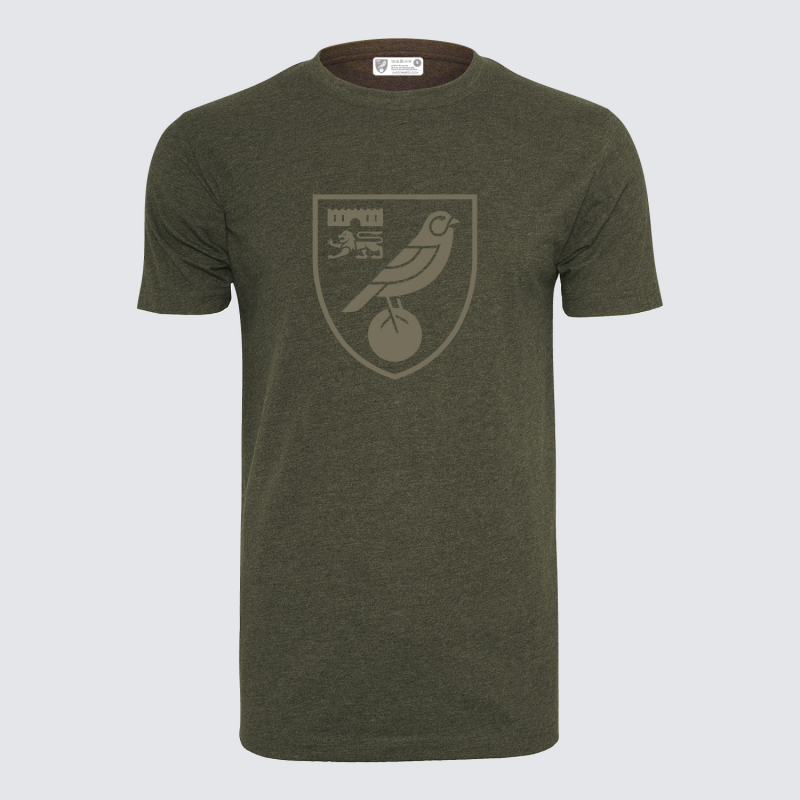 Norwich City Olive Crest T-Shirt Norwich City Olive Crest T-Shirt