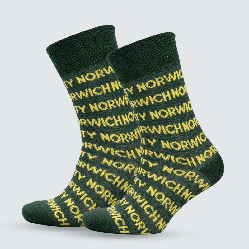 NCFC Dark Green Text Socks NCFC Dark Green Text Socks
