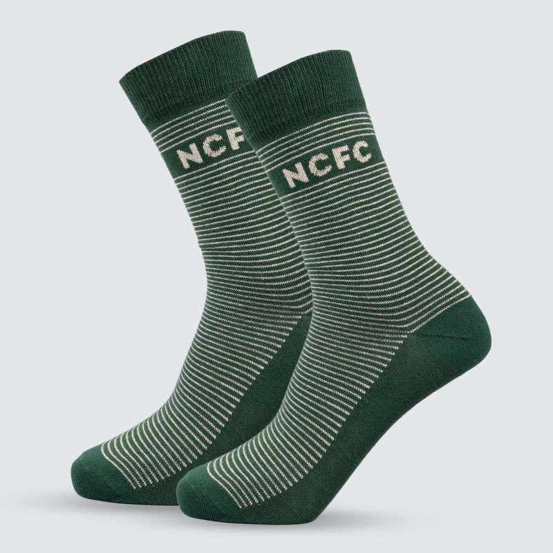 NCFC Womens Dark Green Gold Lurex Socks