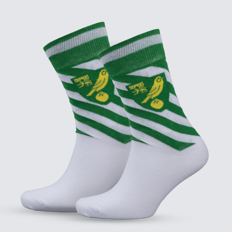 NCFC 1989 White Retro Style Socks NCFC 1989 White Retro Style Socks