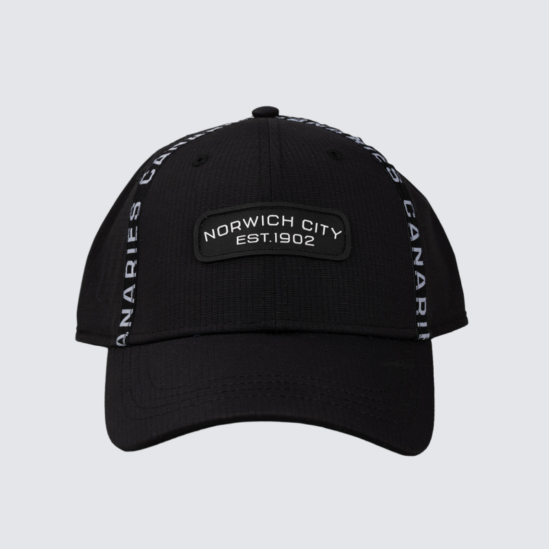 Norwich City Black Tape Cap 