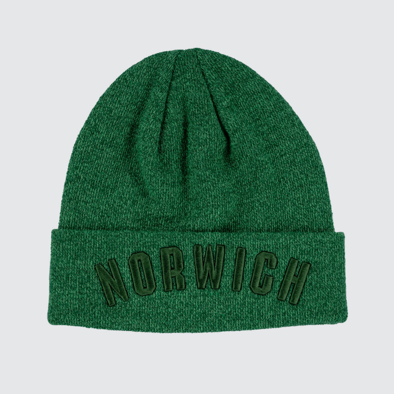 Norwich City Green Norwich Text Beanie