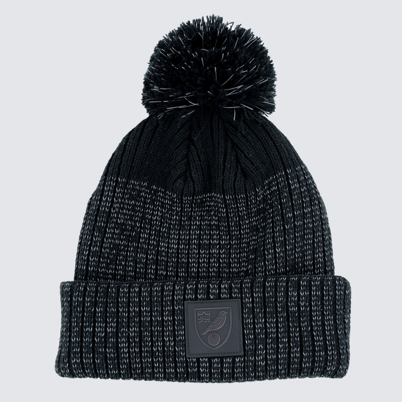Norwich City Reflective Crest Bobble Hat