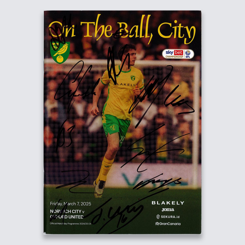 Programme v Oxford United 24-25 - SQUAD SIGNED