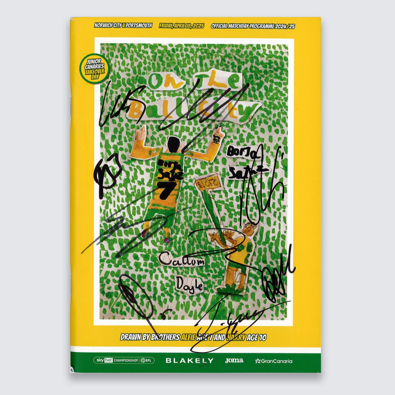 Programme v Portsmouth 24-25 - SQUAD SIGNED