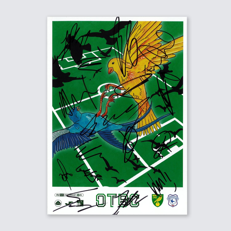 Programme v Cardiff City 22/23 - SQUAD SIGNED